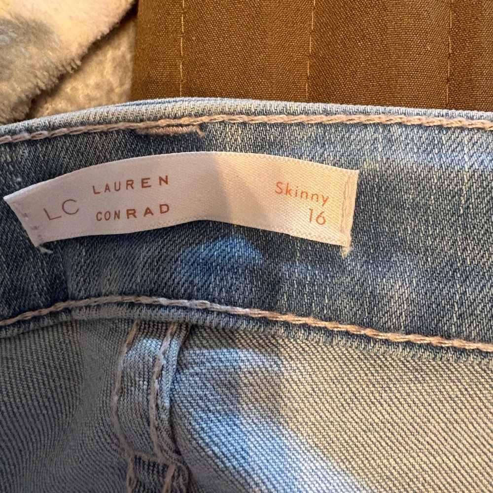 LC Lauren Conrad Sky Blue Skinny Jeans